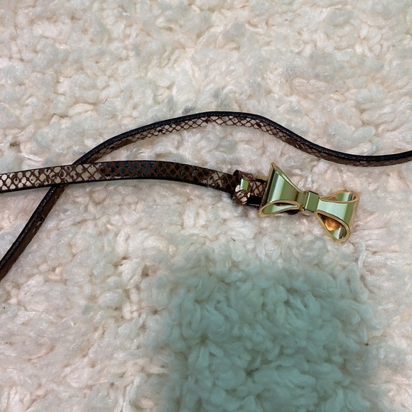 J. Crew Ladybug Enamel Grosgrain Ribbon Belt plus Bonus Gap Python Bow Belt - Picture 5 of 5